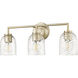 Catania 3 Light 22.75 inch Modern Gold Bathroom Vanity Light Wall Light